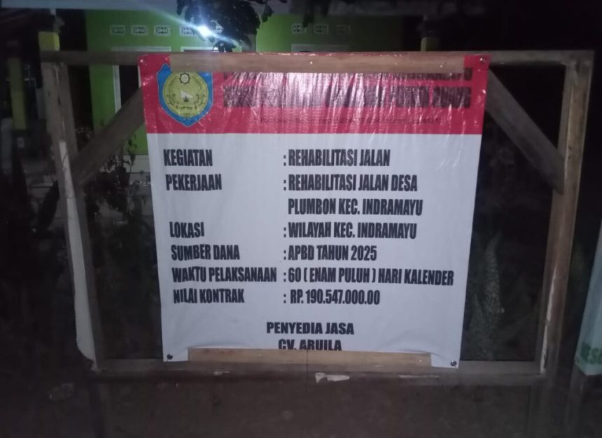 PUPR Indramayu Wujudkan Visi Misi “Indramayu Reang” Melalui Rehabilitasi Jalan di Desa Plumbon